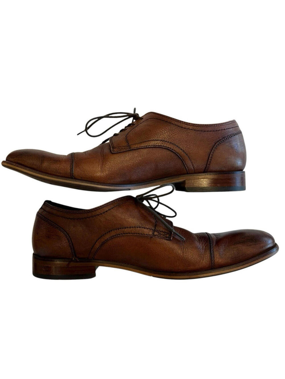 Florsheim Shoes Flex Cap Toe Oxford Mens Size 8M Cognac Leather 2603.13
